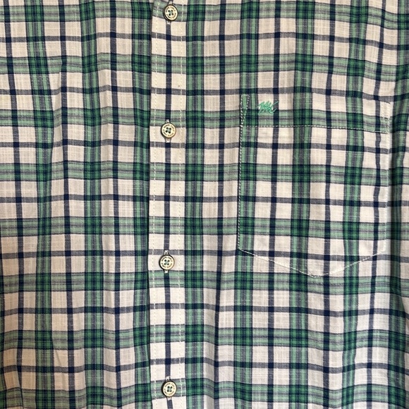 Monte Carlo Casuals men’s white plaid long sleeve button down shirt size large - Picture 3 of 9